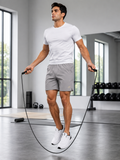 ABVI Men's Light Grey Dry-Fit Sports Shorts | Gym, Running & Casual Wear