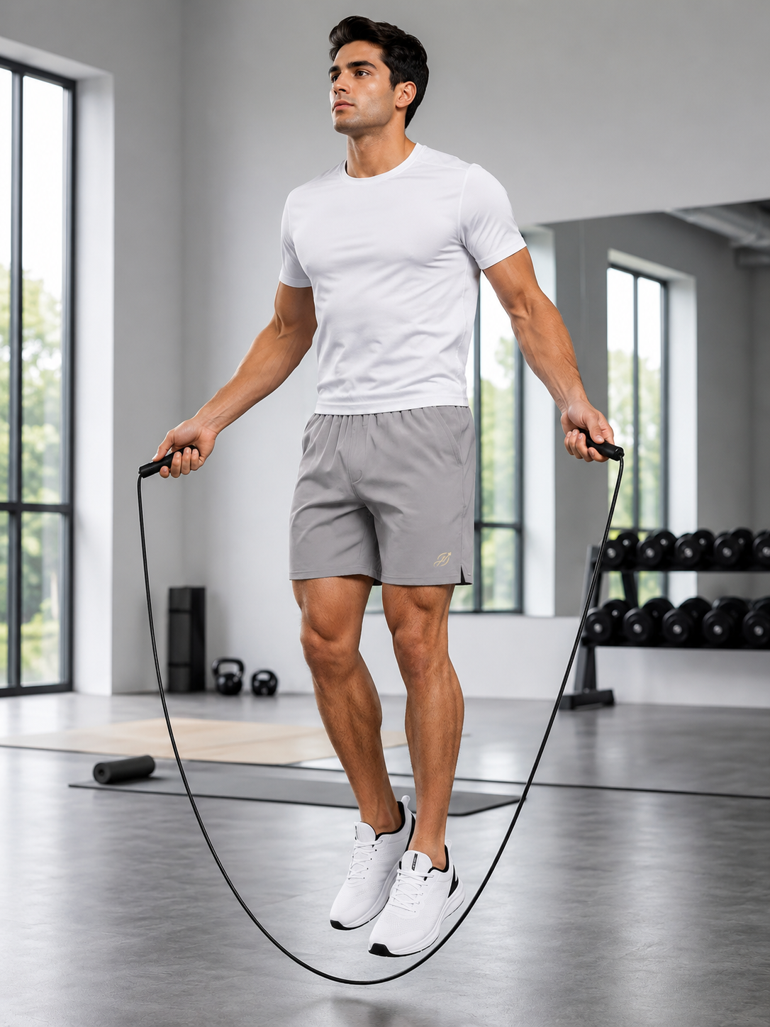 ABVI Men's Light Grey Dry-Fit Sports Shorts | Gym, Running & Casual Wear