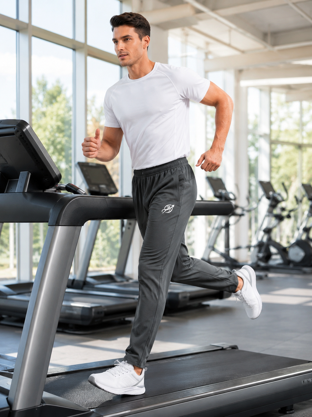 ABVI Men's Dark Grey Regular Fit Jogger Trackpants | Zip Pockets | Gym & Casual