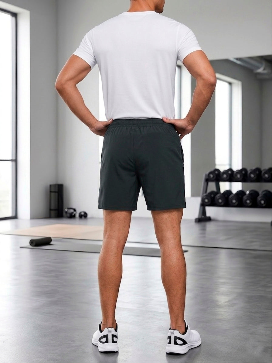 ABVI Men's Navy Blue Dry-Fit Sports Shorts | Gym, Running & Casual Wear