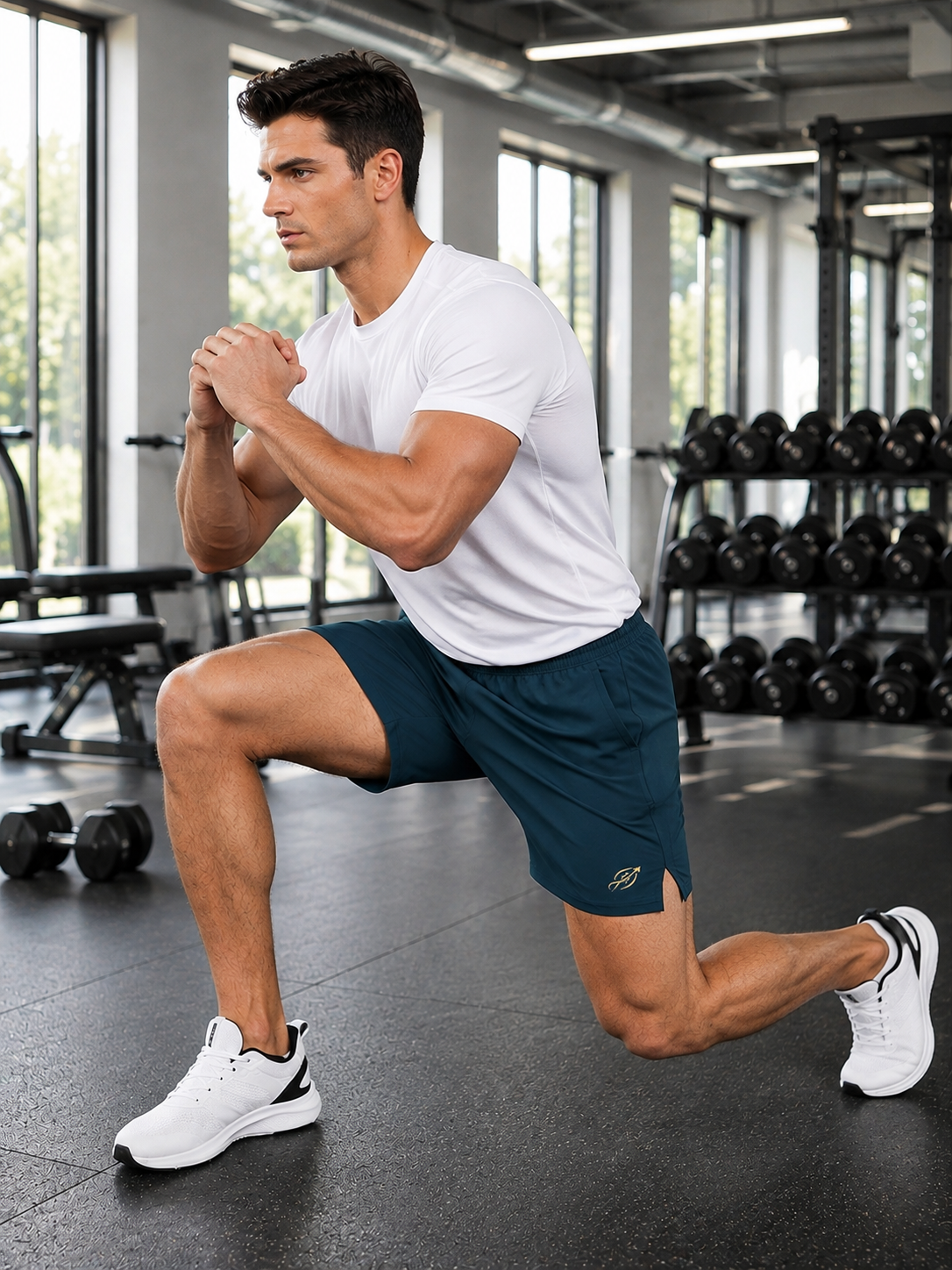 ABVI Men's Navy Blue Dry-Fit Sports Shorts | Gym, Running & Casual Wear