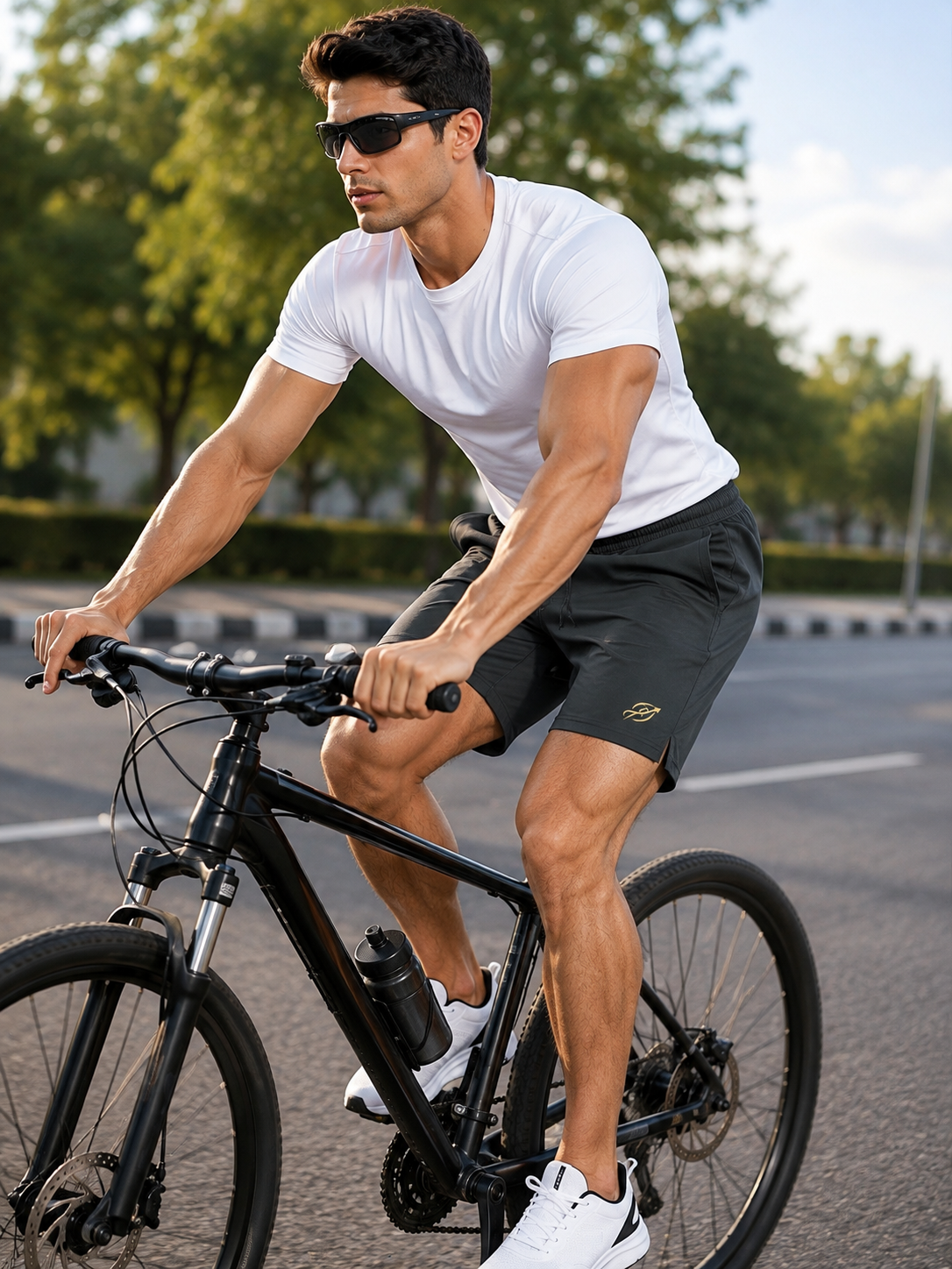 ABVI Men's Dark Grey Dry-Fit Sports Shorts | Gym, Running & Casual Wear