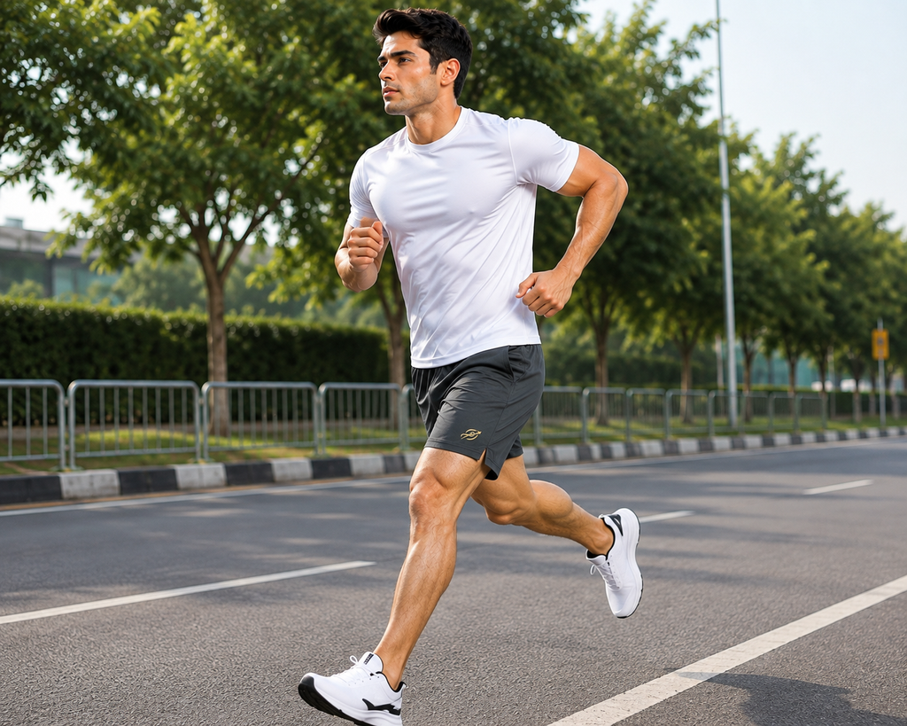 ABVI Men's Dark Grey Dry-Fit Sports Shorts | Gym, Running & Casual Wear